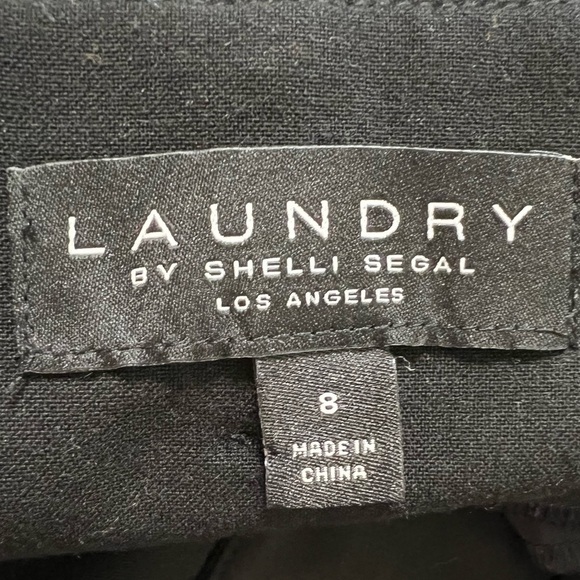 Laundry by Shelli Segal Black Step Hem Ankle Pants Slacks w/ Matching Belt -Sz 8 - Picture 7 of 11